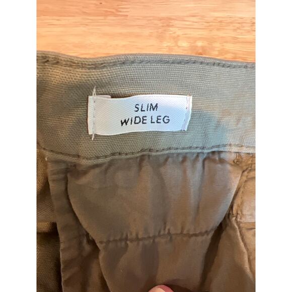J Crew Slim Wide Leg Pant Olive Green Women's 27 - Picture 8 of 10